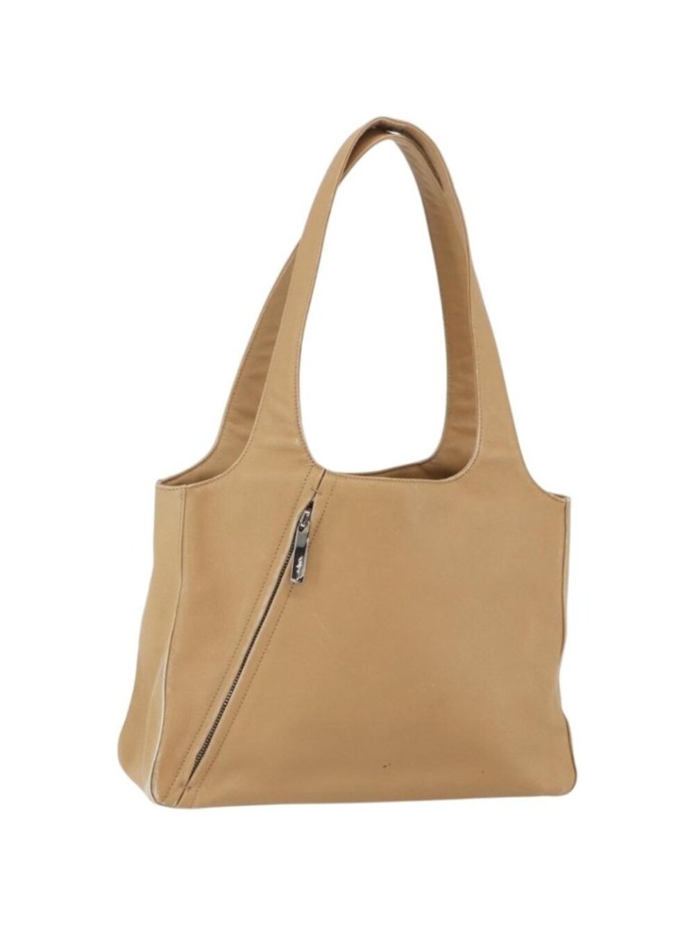 Salvatore Ferragamo Tote Bag Leather Beige Silver - Picture 1 of 16